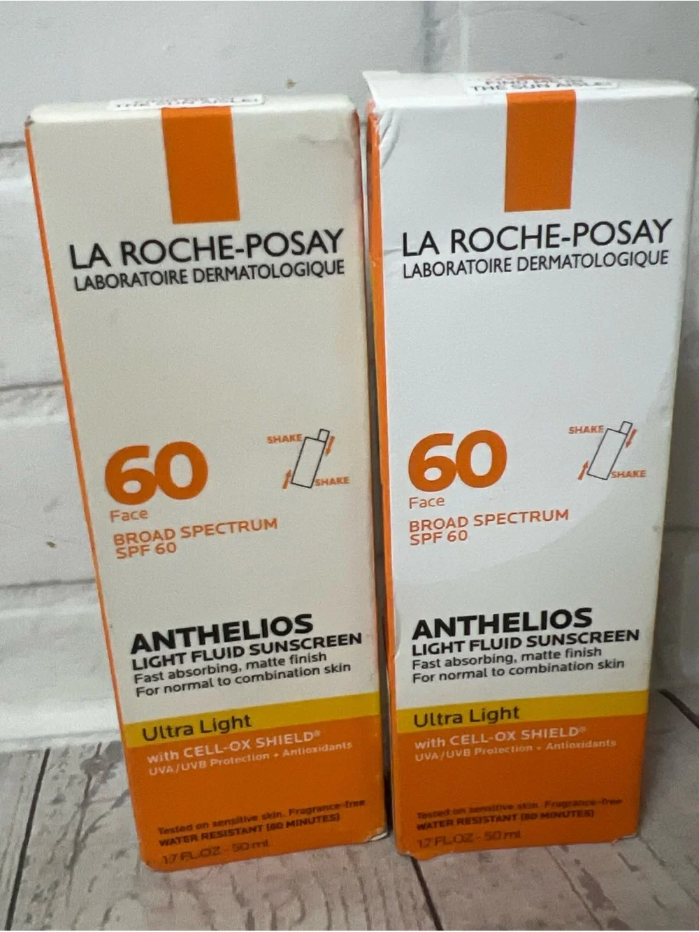 (2) La Roche-Posay Anthelios Ultra Light Fluid Sunscreen SPF 60 1.7oz - 5/2026